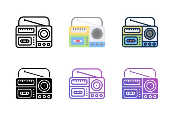 Discover the Versatility of Radio Tape Icons for Your Creative Projects