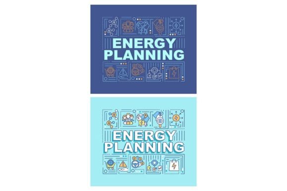 Energy Planning Word Concepts Banner Set: A Versatile Tool for Creative and Professional Projects