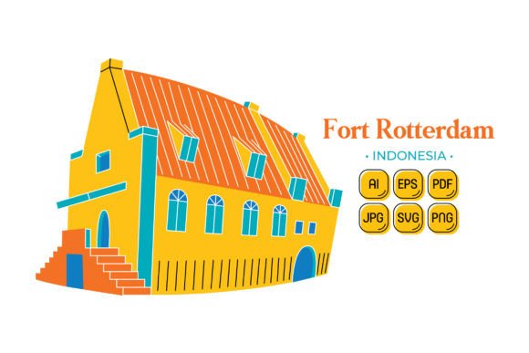 Fort Rotterdam Vector Illustration