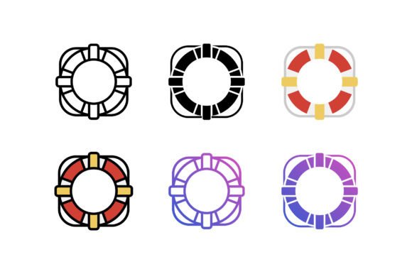 Lifebuoy Icon: A Versatile Vector Solution for Modern Design Needs