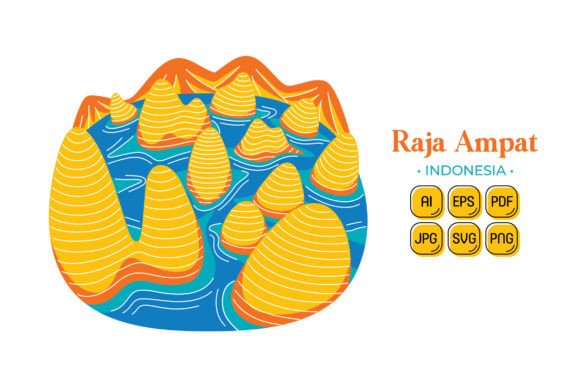 Raja Ampat Vector Illustration: A Versatile Tool for Your Creative Projects
