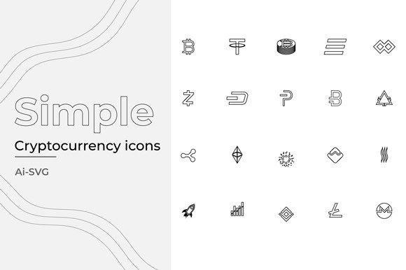Simple Cryptocurrency Icons Pack-3: A Stylish and Versatile Design Solution