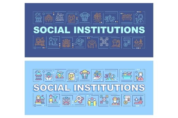 Understanding Social Institutions Through Visual Aids: The Role of the Social Institutions Word Banner Template