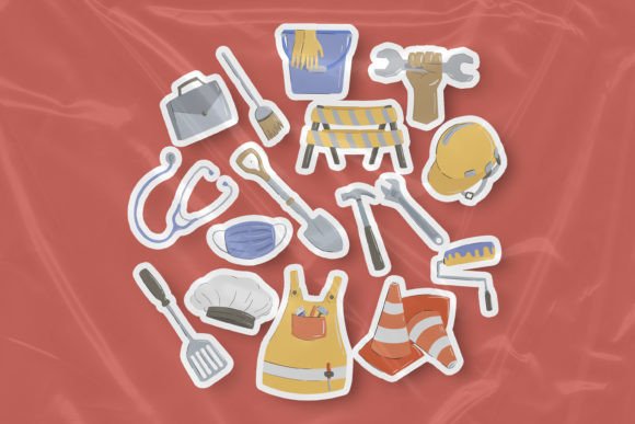 Unlocking Creativity with Collection Labor Object Illustration